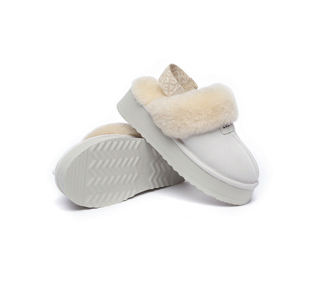 UGG Slippers - EVERAU® UGG Women Removable Strap Slingback Slippers Forever Platform