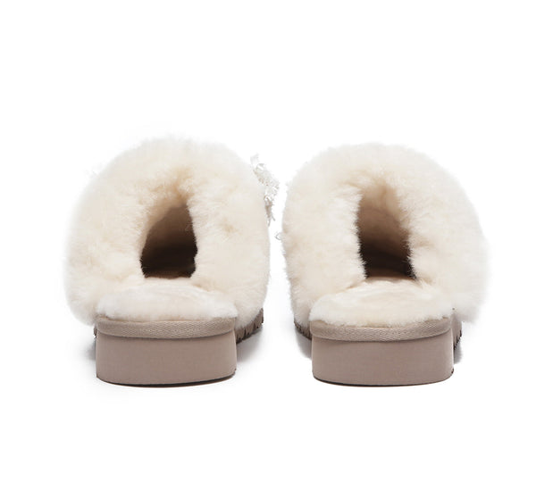 UGG Slippers - Premium Sheepskin Bow Slipper Women Barbra