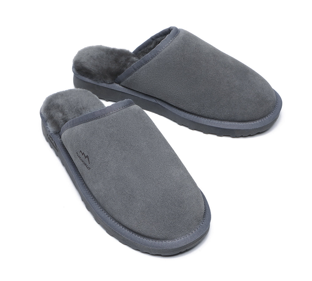 UGG Slippers - Premium Sheepskin Men Scuff Larry