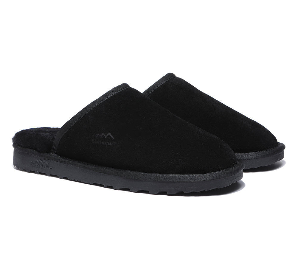 UGG Slippers - Premium Sheepskin Men Scuff Larry