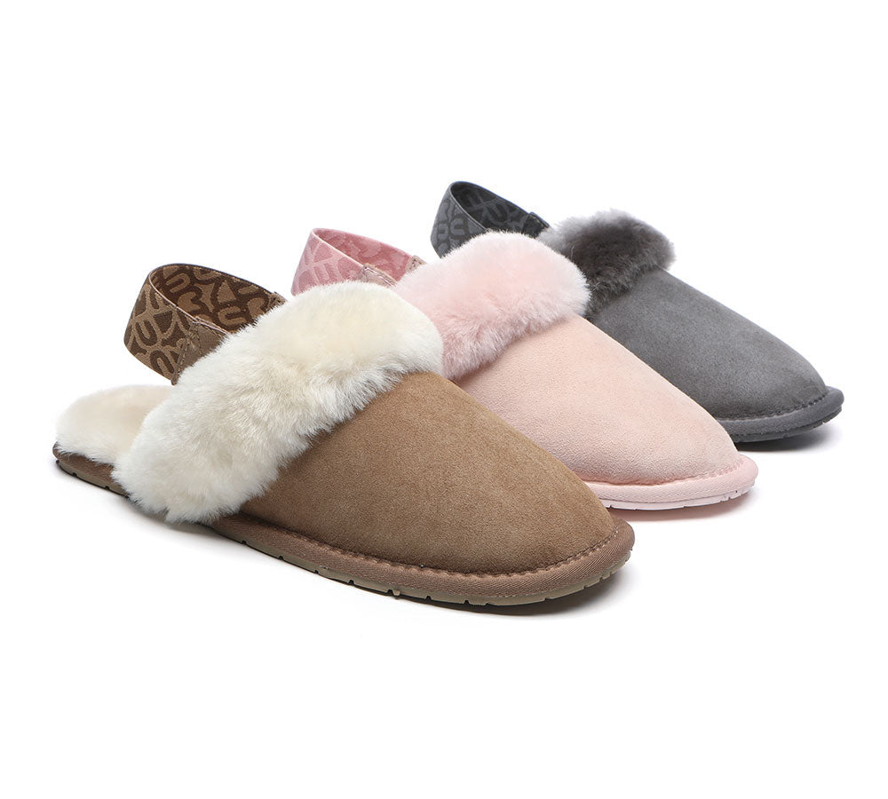 UGG Slippers - Removable Strap Slingback Sheepskin Slippers Lonsdale