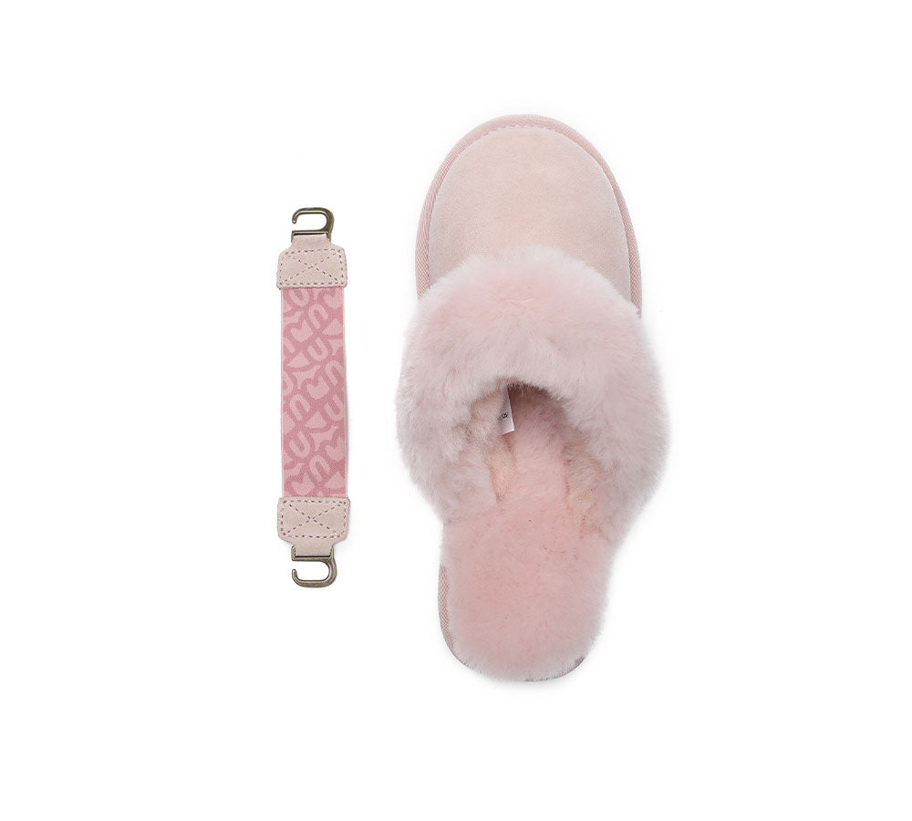 UGG Slippers - Removable Strap Slingback Sheepskin Slippers Lonsdale