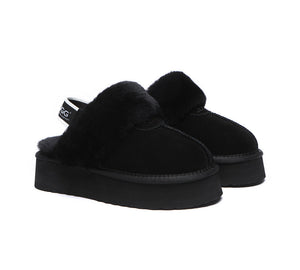 UGG Slippers - Removable Strap Slingback UGG Slipper Women Waffle Platform