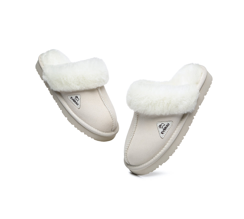 UGG Slippers - Sheepskin Wool Slippers Women Muffin Slipper Special Colour