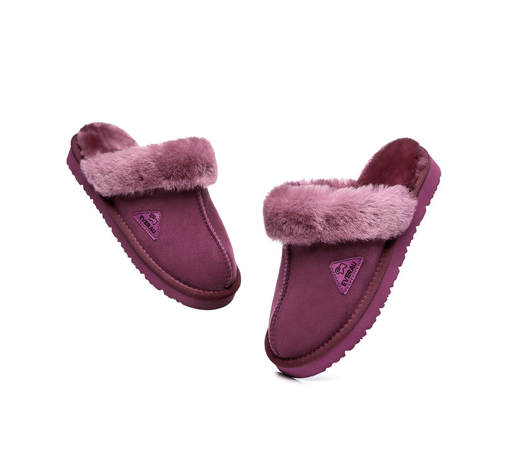 UGG Slippers - Sheepskin Wool Slippers Women Muffin Slipper Special Colour