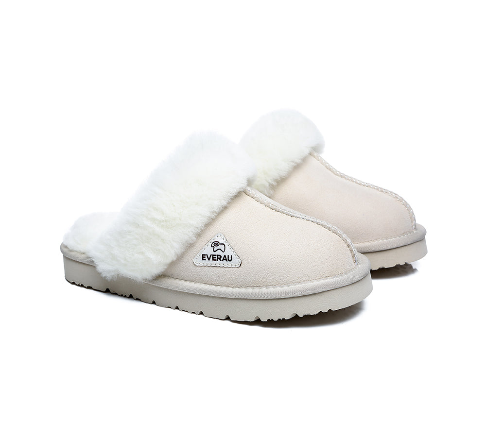 UGG Slippers - Sheepskin Wool Slippers Women Muffin Slipper Special Colour