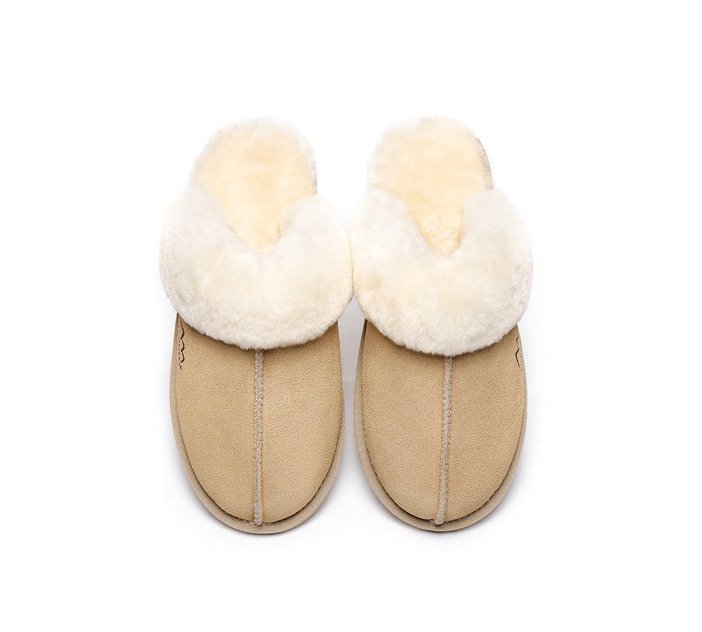 UGG Slippers - TA UGG Slippers,Australia Premium Sheepskin,Unisex Rosa Scuff