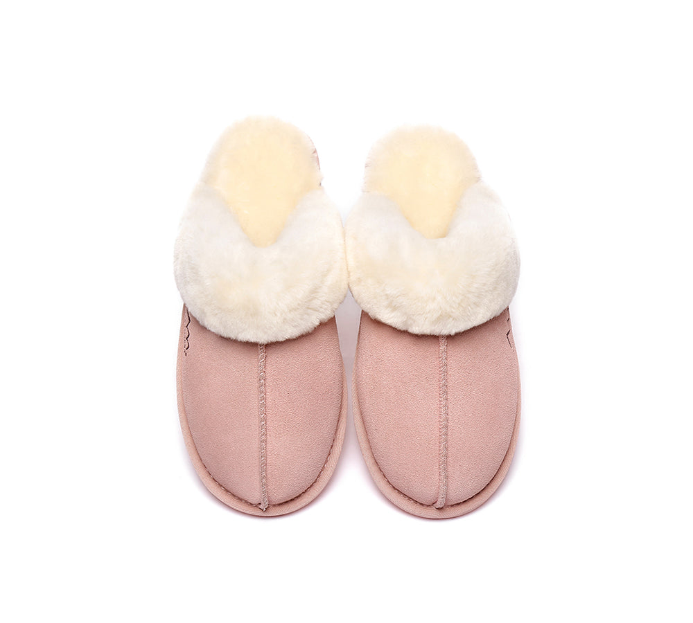 UGG Slippers - TA UGG Slippers,Australia Premium Sheepskin,Unisex Rosa Scuff