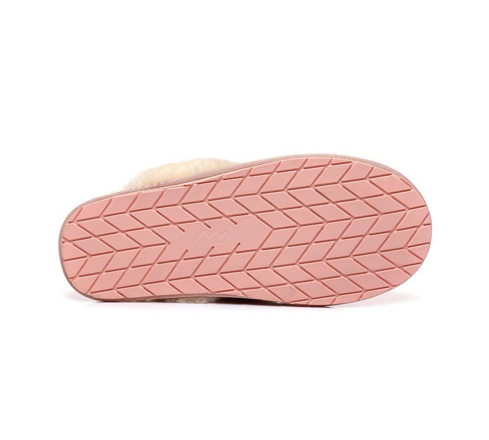 UGG Slippers - TA UGG Slippers,Australia Premium Sheepskin,Unisex Rosa Scuff