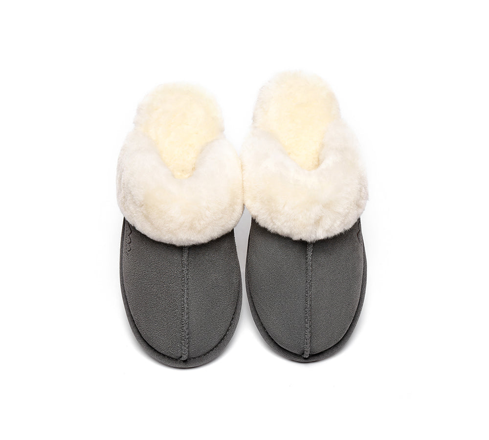 UGG Slippers - TA UGG Slippers,Australia Premium Sheepskin,Unisex Rosa Scuff