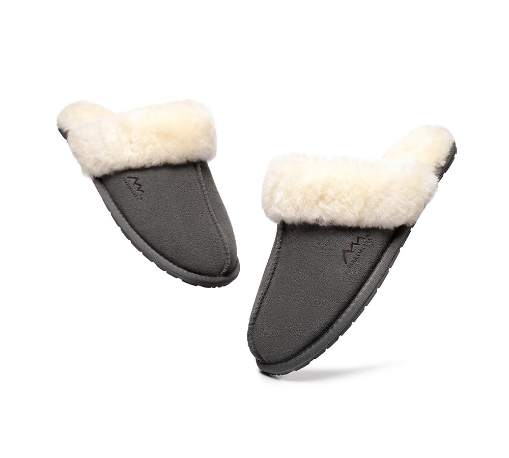 UGG Slippers - TA UGG Slippers,Australia Premium Sheepskin,Unisex Rosa Scuff