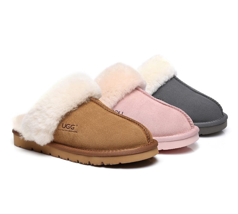 UGG Slippers - UGG Slippers Australia Premium Sheepskin Unisex Muffin Scuff