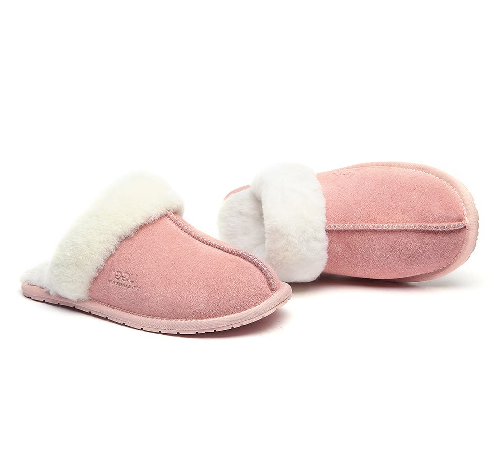 UGG Slippers - Ugg Slippers Australia Premium Sheepskin Unisex Scuff Rosa