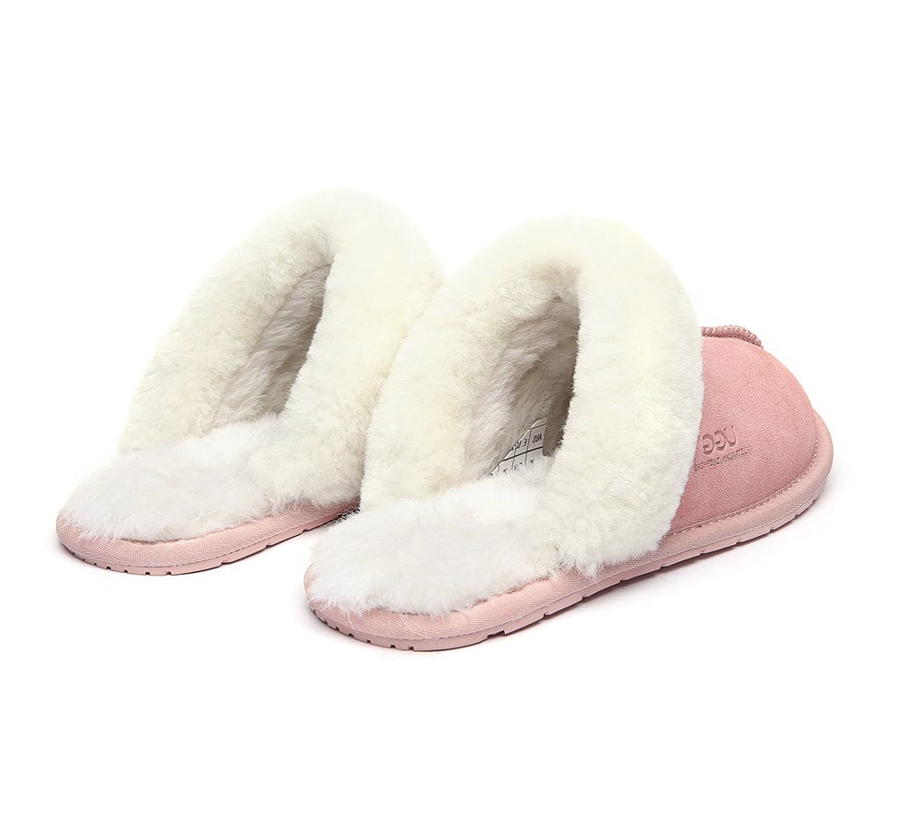 UGG Slippers - Ugg Slippers Australia Premium Sheepskin Unisex Scuff Rosa