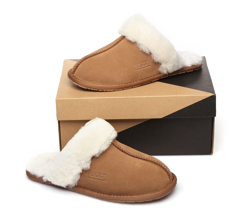 UGG Slippers - Ugg Slippers Australia Premium Sheepskin Unisex Scuff Rosa