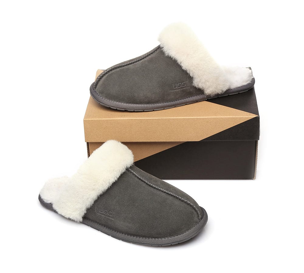 UGG Slippers - Ugg Slippers Australia Premium Sheepskin Unisex Scuff Rosa