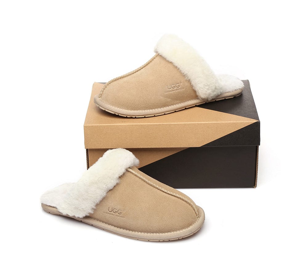 UGG Slippers - Ugg Slippers Australia Premium Sheepskin Unisex Scuff Rosa