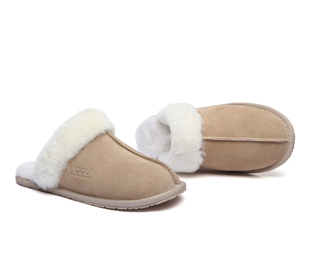 UGG Slippers - Ugg Slippers Australia Premium Sheepskin Unisex Scuff Rosa