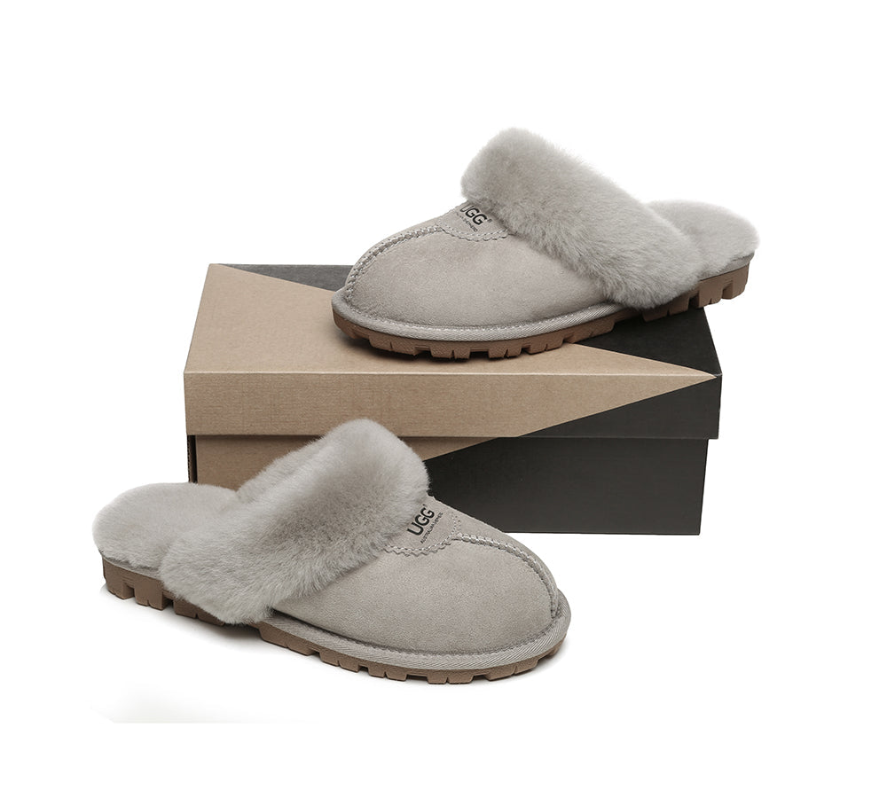 UGG Slippers - UGG Slippers Double Face Sheepskin Unisex Waffle Scuff