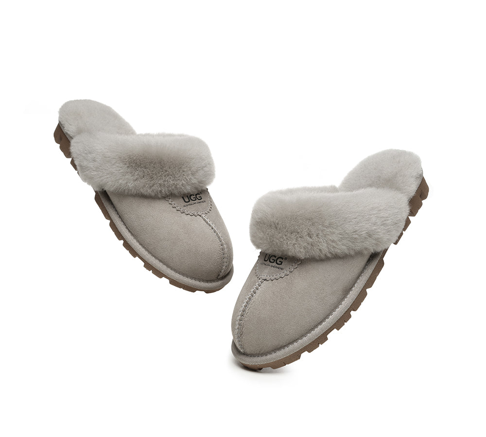 UGG Slippers - UGG Slippers Double Face Sheepskin Unisex Waffle Scuff