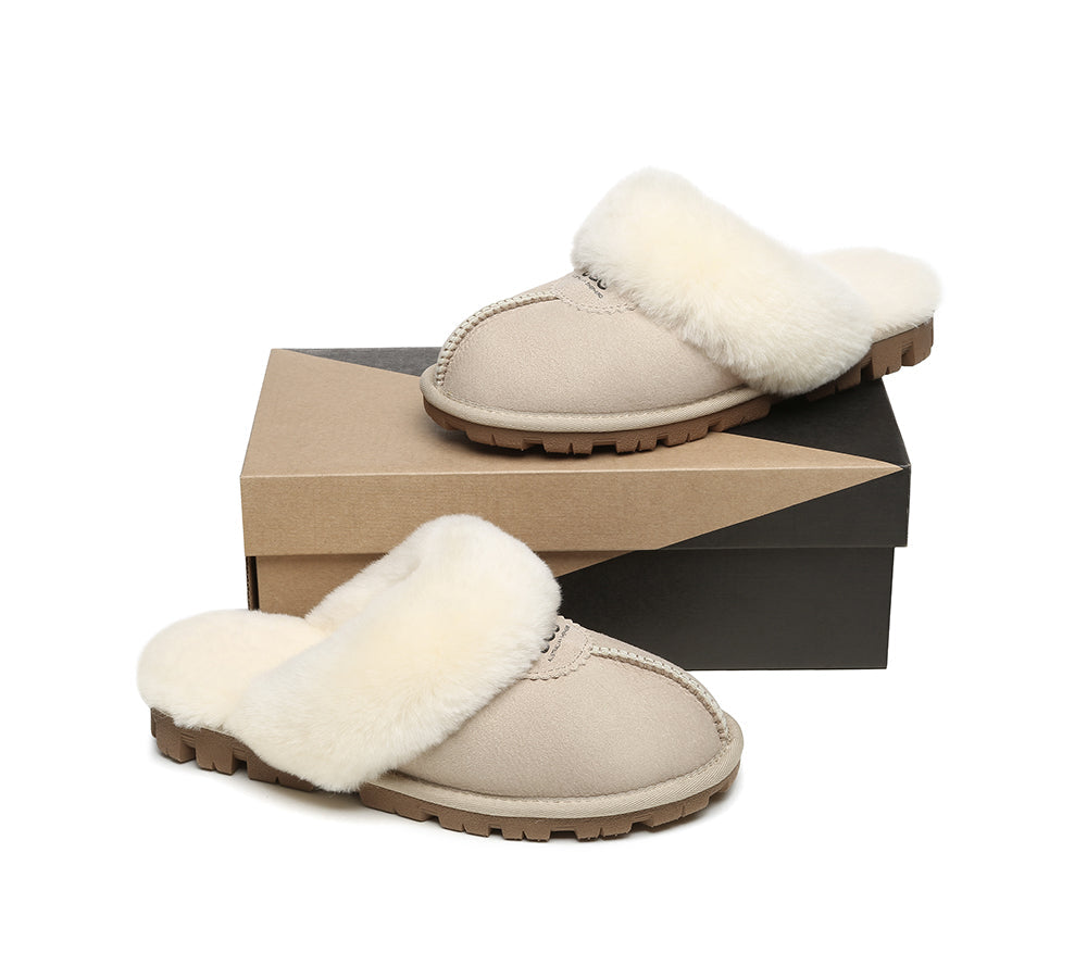 UGG Slippers - UGG Slippers Double Face Sheepskin Unisex Waffle Scuff