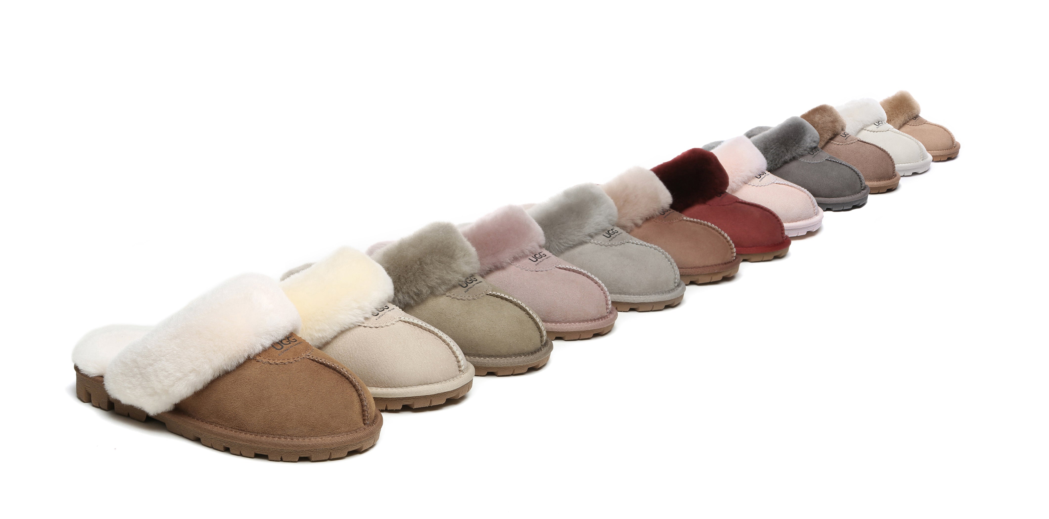 UGG Slippers - UGG Slippers Double Face Sheepskin Unisex Waffle Scuff