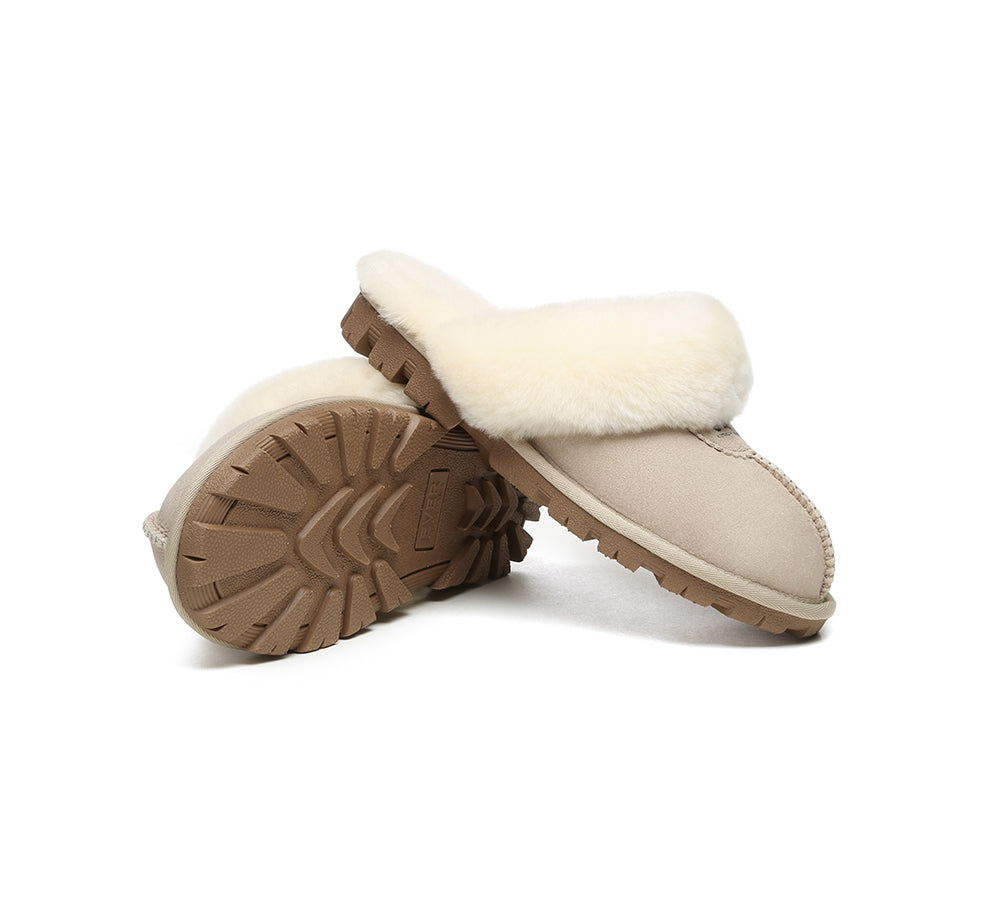 UGG Slippers - UGG Slippers Double Face Sheepskin Unisex Waffle Scuff