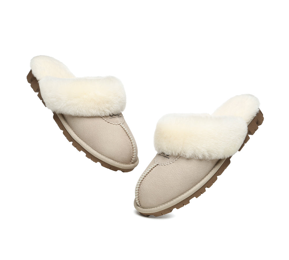 UGG Slippers - UGG Slippers Double Face Sheepskin Unisex Waffle Scuff