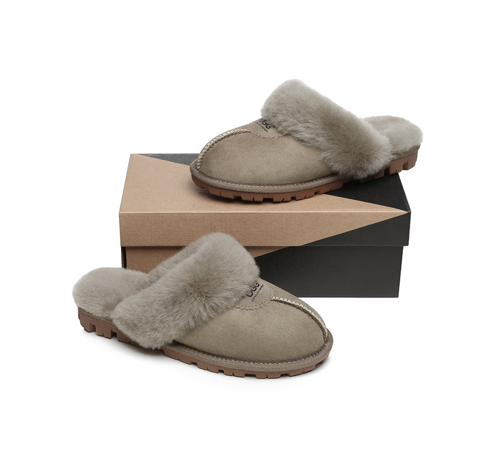 UGG Slippers - UGG Slippers Double Face Sheepskin Unisex Waffle Scuff