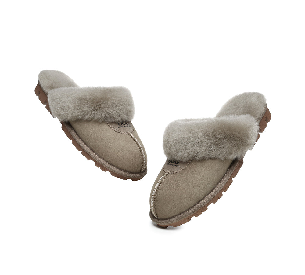 UGG Slippers - UGG Slippers Double Face Sheepskin Unisex Waffle Scuff