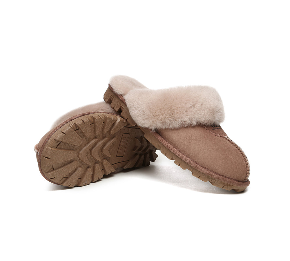 UGG Slippers - UGG Slippers Double Face Sheepskin Unisex Waffle Scuff