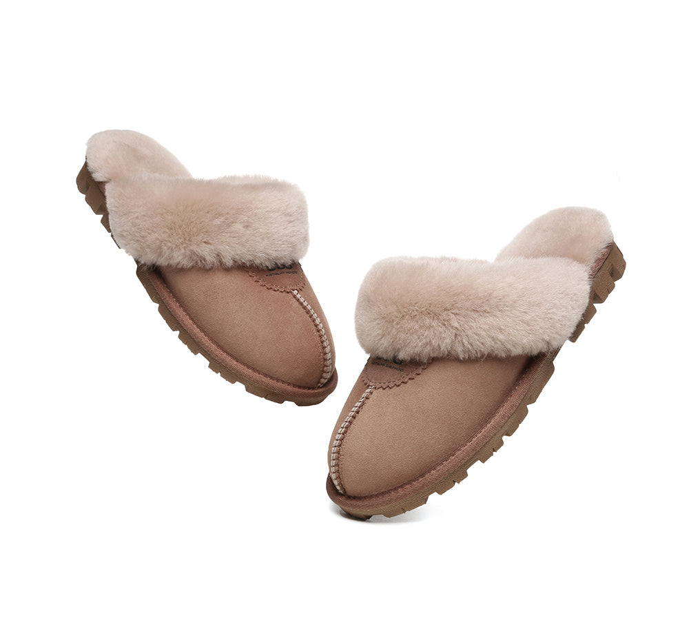 UGG Slippers - UGG Slippers Double Face Sheepskin Unisex Waffle Scuff