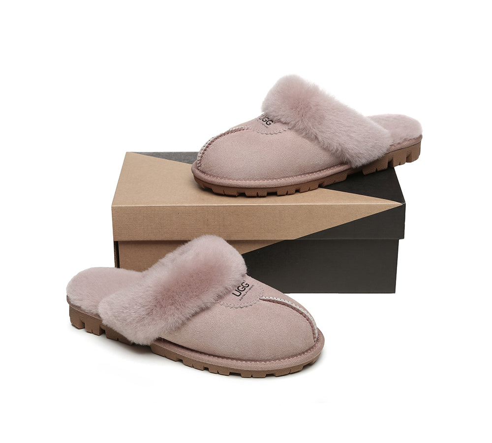 UGG Slippers - UGG Slippers Double Face Sheepskin Unisex Waffle Scuff