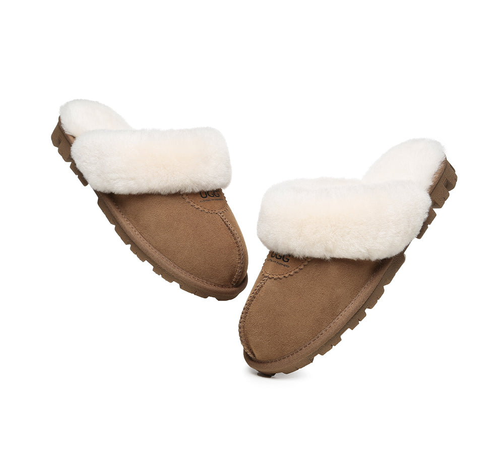 UGG Slippers - UGG Slippers Double Face Sheepskin Unisex Waffle Scuff