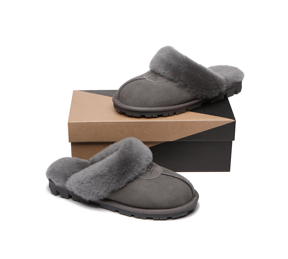 UGG Slippers - UGG Slippers Double Face Sheepskin Unisex Waffle Scuff