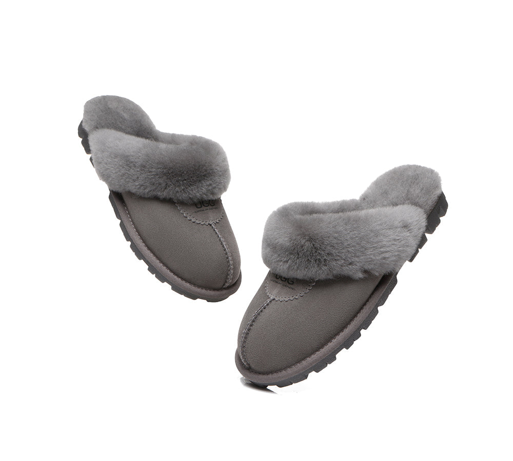 UGG Slippers - UGG Slippers Double Face Sheepskin Unisex Waffle Scuff