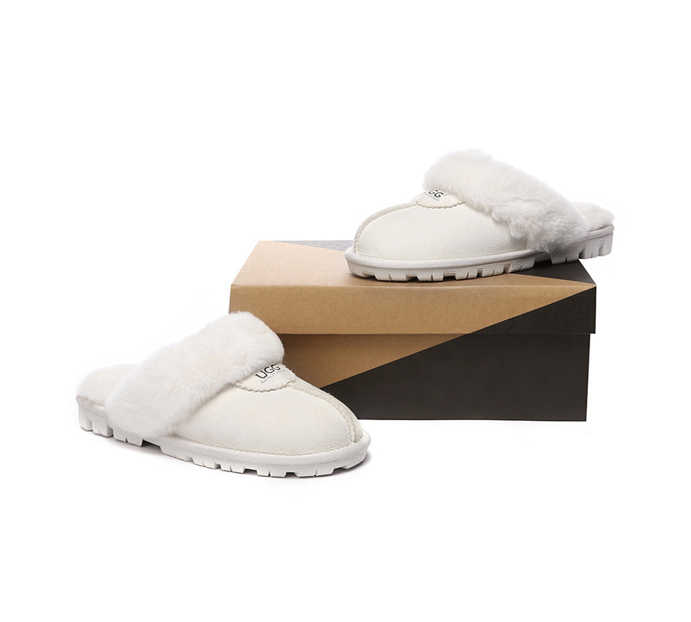 UGG Slippers - UGG Slippers Double Face Sheepskin Unisex Waffle Scuff