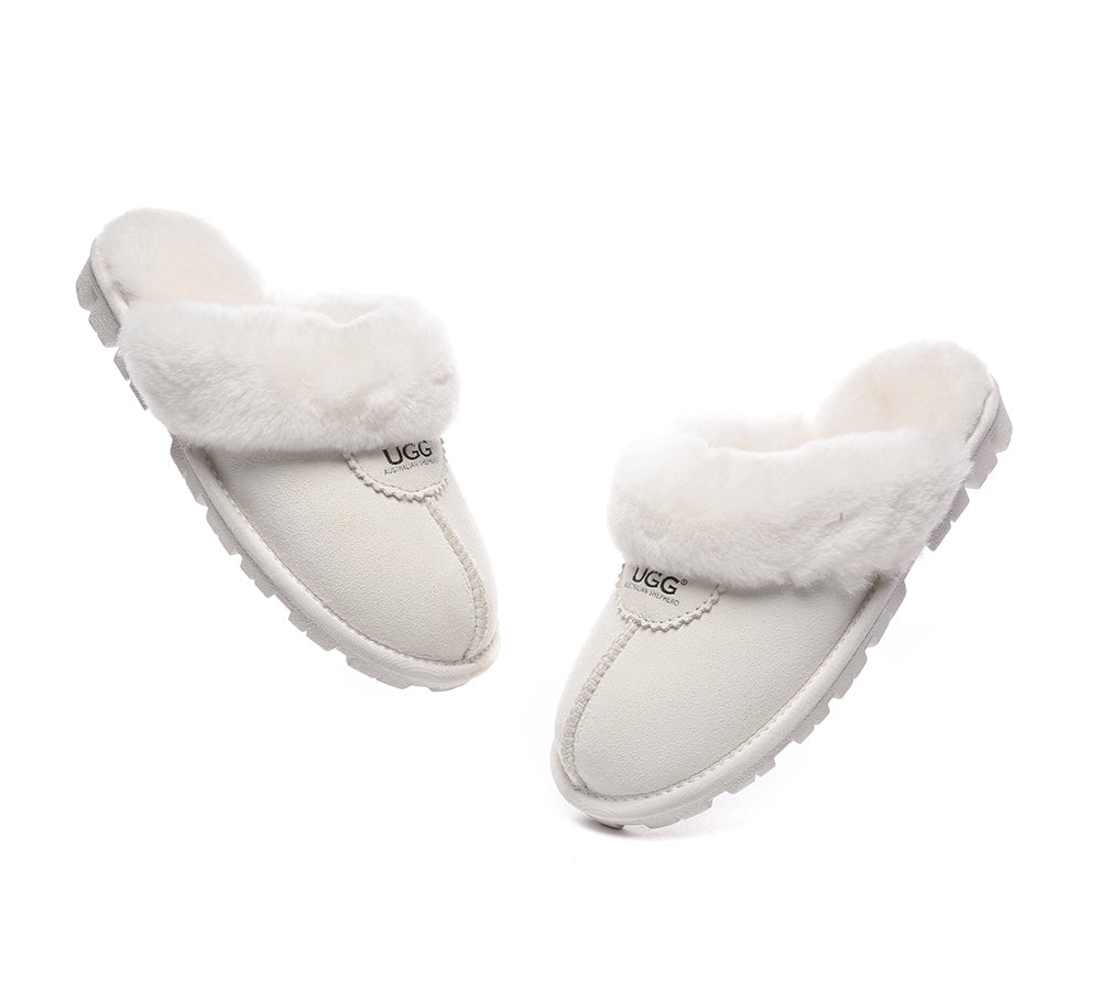 UGG Slippers - UGG Slippers Double Face Sheepskin Unisex Waffle Scuff