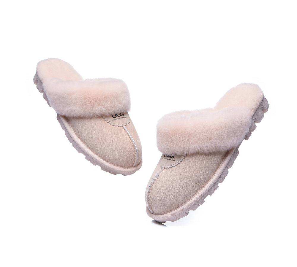 UGG Slippers - UGG Slippers Double Face Sheepskin Unisex Waffle Scuff