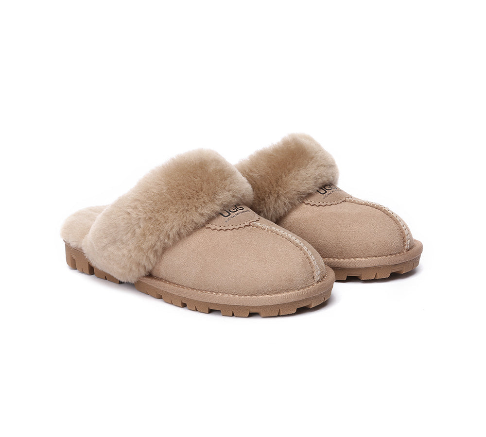 UGG Slippers - UGG Slippers Double Face Sheepskin Unisex Waffle Scuff