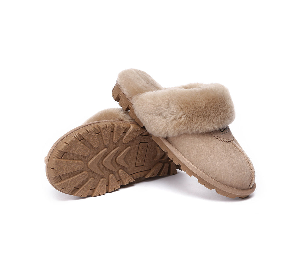 UGG Slippers - UGG Slippers Double Face Sheepskin Unisex Waffle Scuff