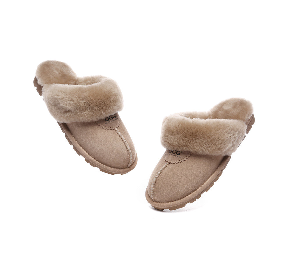 UGG Slippers - UGG Slippers Double Face Sheepskin Unisex Waffle Scuff