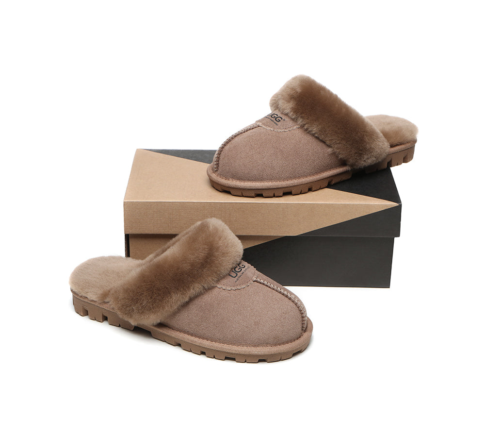 UGG Slippers - UGG Slippers Double Face Sheepskin Unisex Waffle Scuff