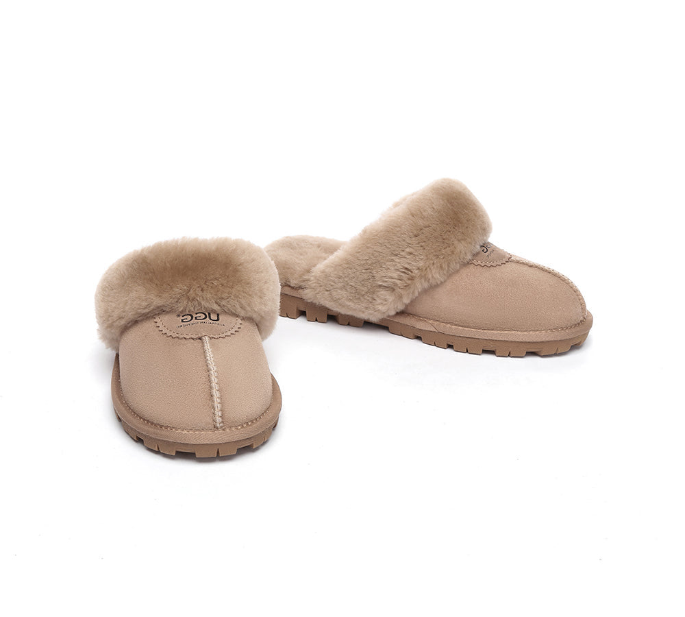 UGG Slippers - UGG Slippers Double Face Sheepskin Unisex Waffle Scuff