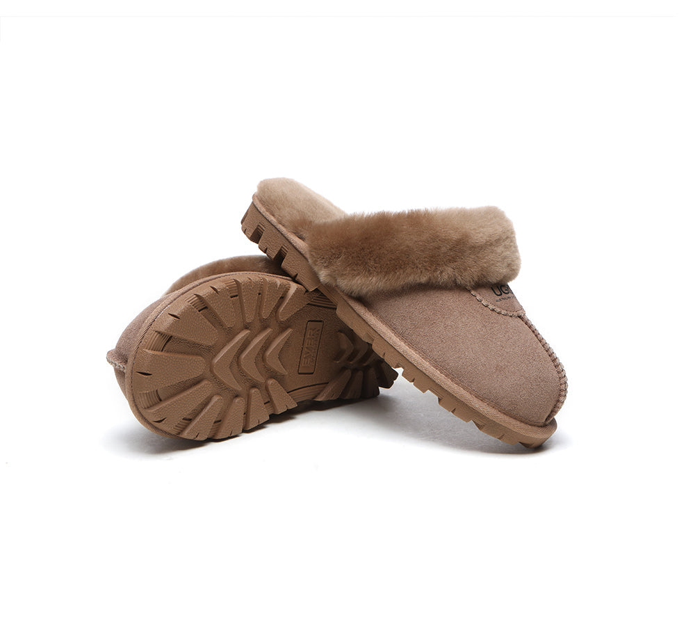 UGG Slippers - UGG Slippers Double Face Sheepskin Unisex Waffle Scuff