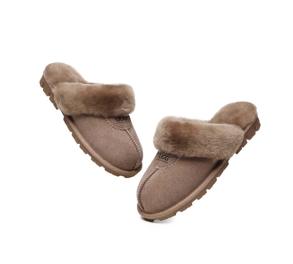 UGG Slippers - UGG Slippers Double Face Sheepskin Unisex Waffle Scuff