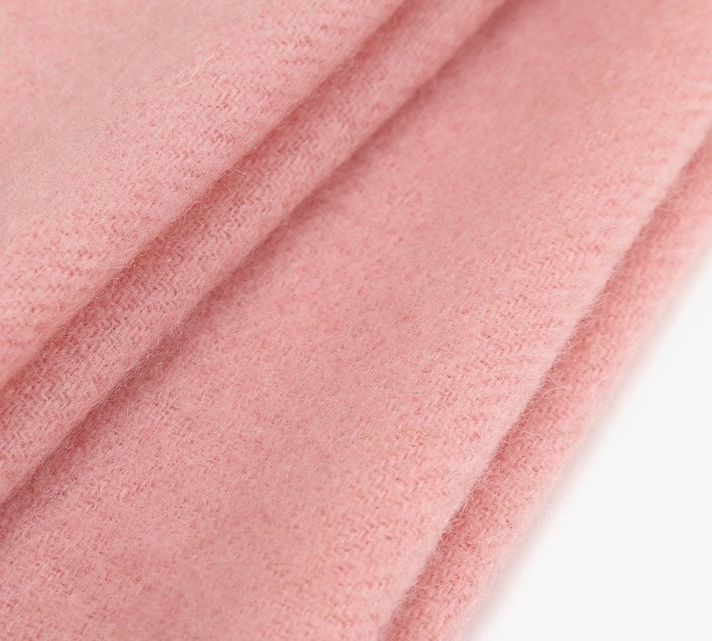 Urban UGG® Urban 100% Wool Scarf Plain Color - Scarf - Light Pink - One Size - Uggoutlet