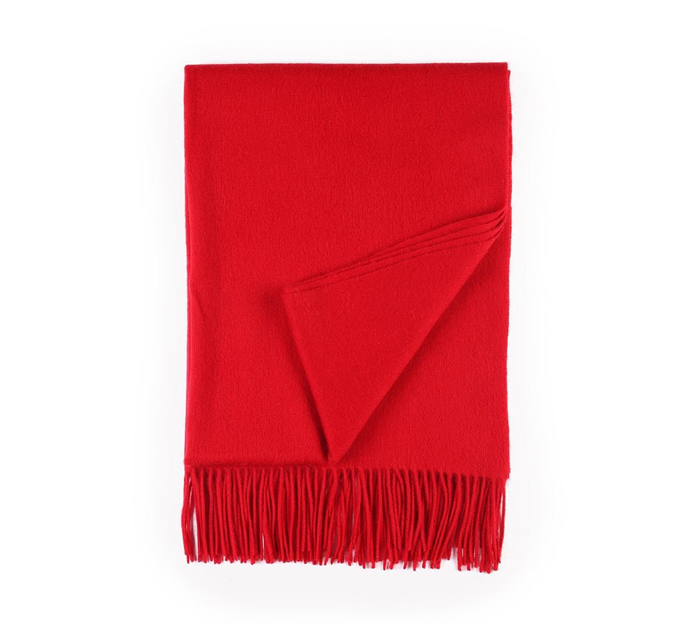 Urban UGG® Urban 100% Wool Scarf Plain Color - Scarf - Parade Red - One Size - Uggoutlet