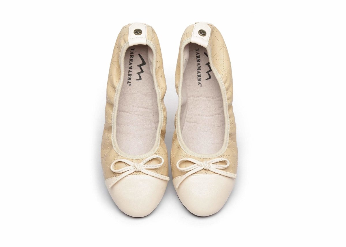 Tarramarra® Women Flat Ballet Quiche Shoes Vicky - Comfort - Nude/cream - AU Ladies 4 / AU Men 2 / EU 35 - Uggoutlet