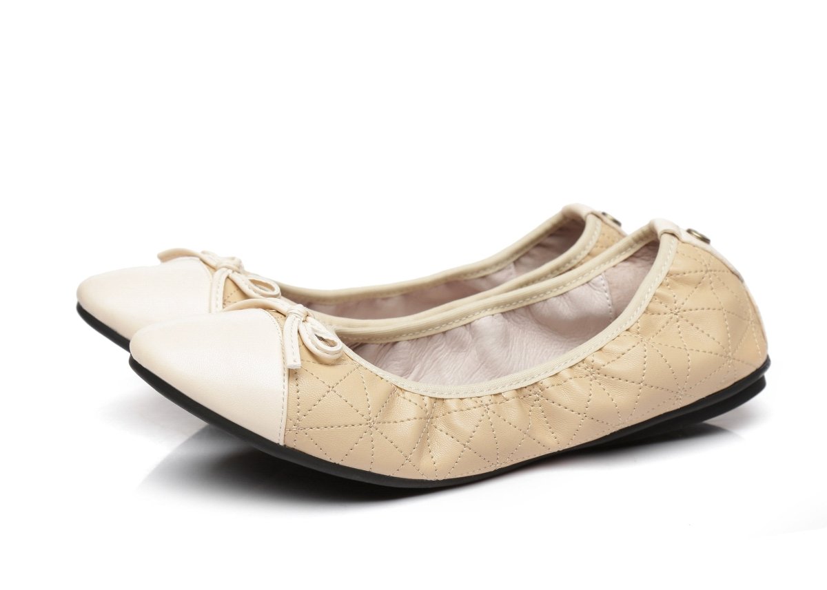 Tarramarra® Women Flat Ballet Quiche Shoes Vicky - Comfort - Nude/cream - AU Ladies 4 / AU Men 2 / EU 35 - Uggoutlet